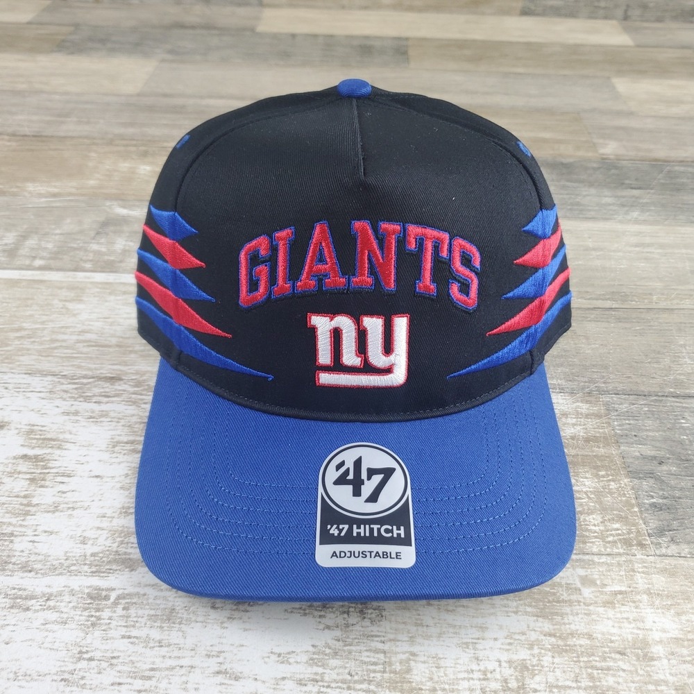 New York Giants Mens Cap Hat One Size Black Blue '47 NFL Football Diamond Logo